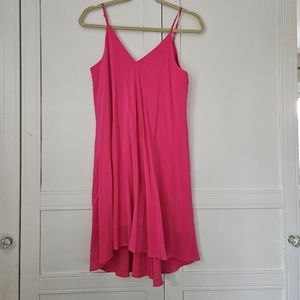 Amanda Uprichard Pink Silk Slip Dress